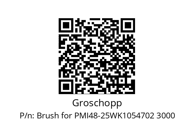   Groschopp Brush for PMI48-25WK1054702 3000