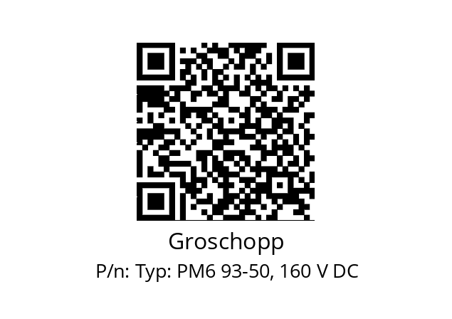   Groschopp Typ: PM6 93-50, 160 V DC