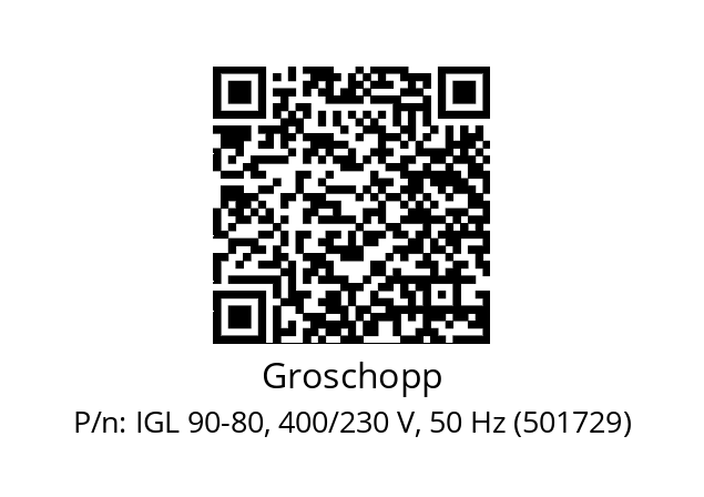   Groschopp IGL 90-80, 400/230 V, 50 Hz (501729)