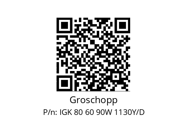   Groschopp IGK 80 60 90W 1130Y/D