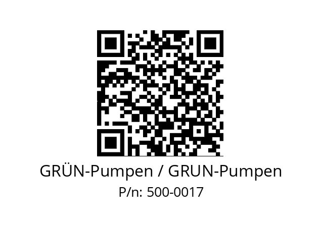   GRÜN-Pumpen / GRUN-Pumpen 500-0017