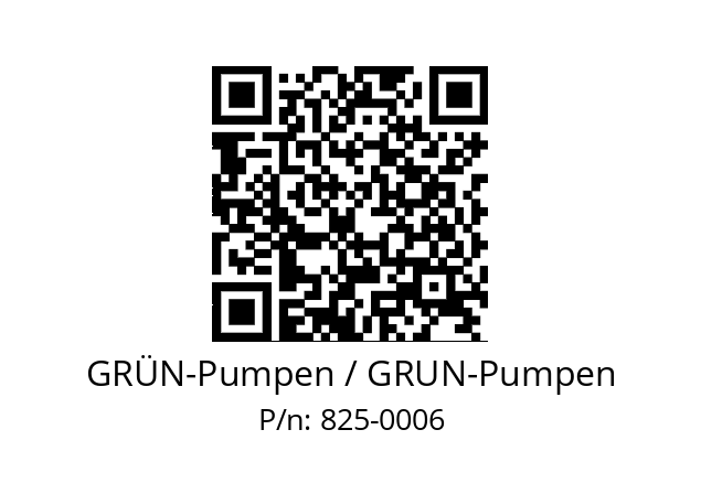   GRÜN-Pumpen / GRUN-Pumpen 825-0006