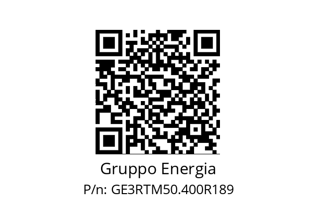   Gruppo Energia GE3RTM50.400R189