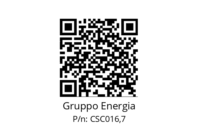   Gruppo Energia CSC016,7