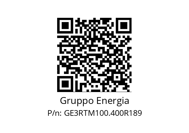   Gruppo Energia GE3RTM100.400R189