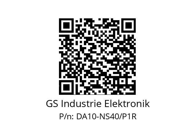   GS Industrie Elektronik DA10-NS40/P1R