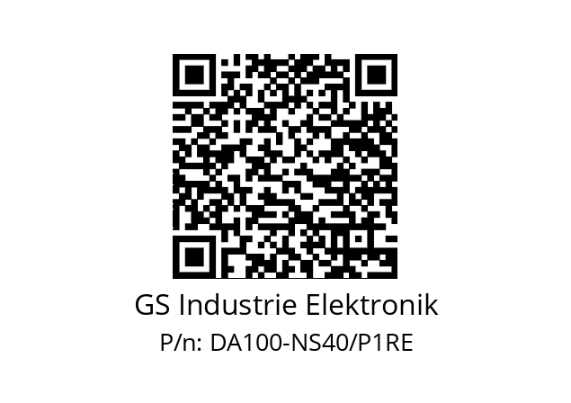   GS Industrie Elektronik DA100-NS40/P1RE