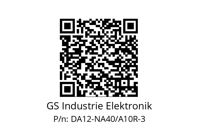   GS Industrie Elektronik DA12-NA40/A10R-3