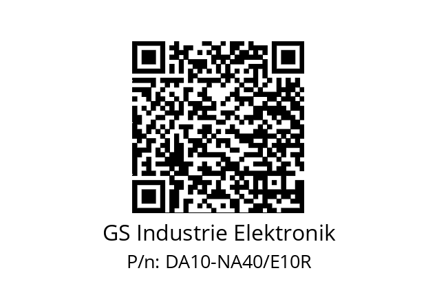   GS Industrie Elektronik DA10-NA40/E10R