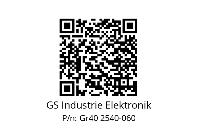   GS Industrie Elektronik Gr40 2540-060