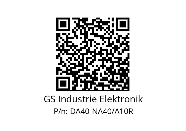   GS Industrie Elektronik DA40-NA40/A10R