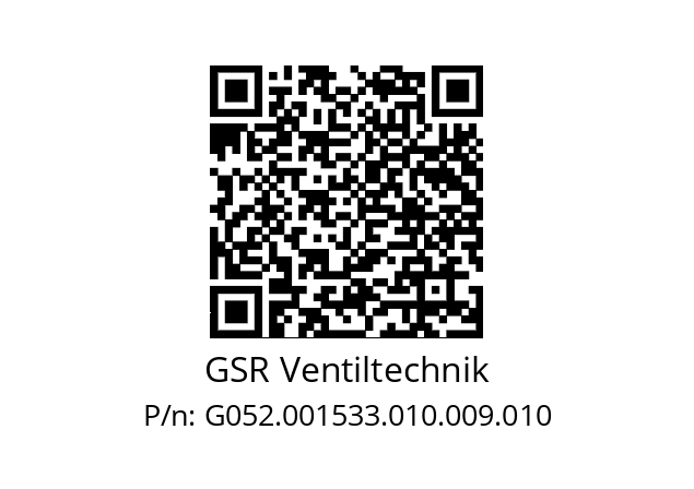   GSR Ventiltechnik G052.001533.010.009.010