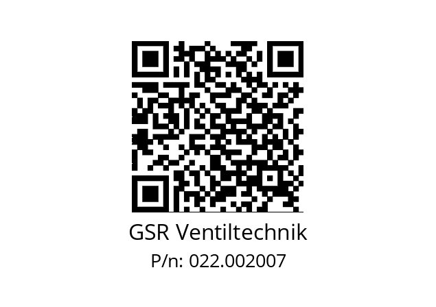   GSR Ventiltechnik 022.002007