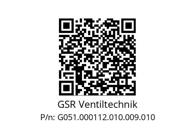   GSR Ventiltechnik G051.000112.010.009.010