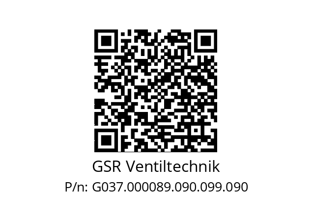   GSR Ventiltechnik G037.000089.090.099.090