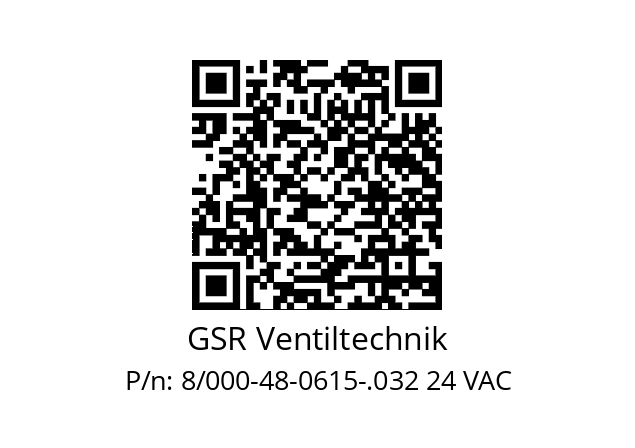   GSR Ventiltechnik 8/000-48-0615-.032 24 VAC