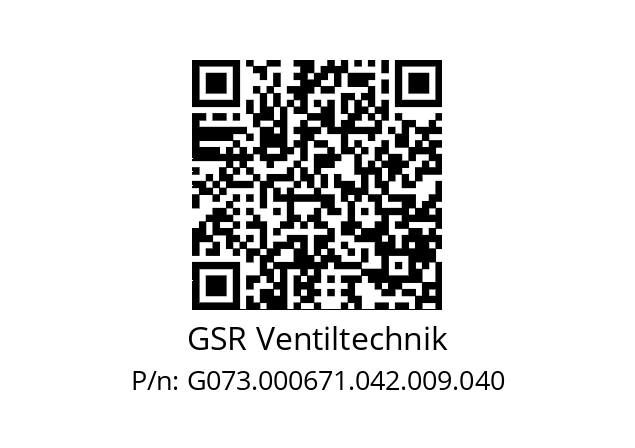   GSR Ventiltechnik G073.000671.042.009.040