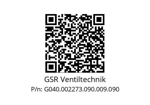   GSR Ventiltechnik G040.002273.090.009.090