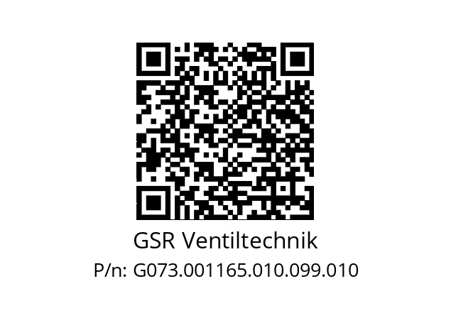   GSR Ventiltechnik G073.001165.010.099.010