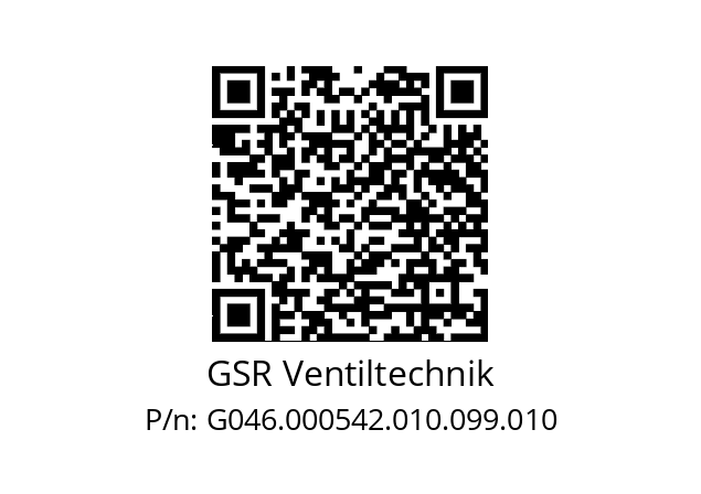   GSR Ventiltechnik G046.000542.010.099.010