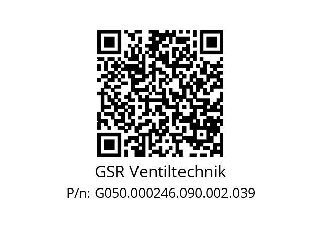   GSR Ventiltechnik G050.000246.090.002.039