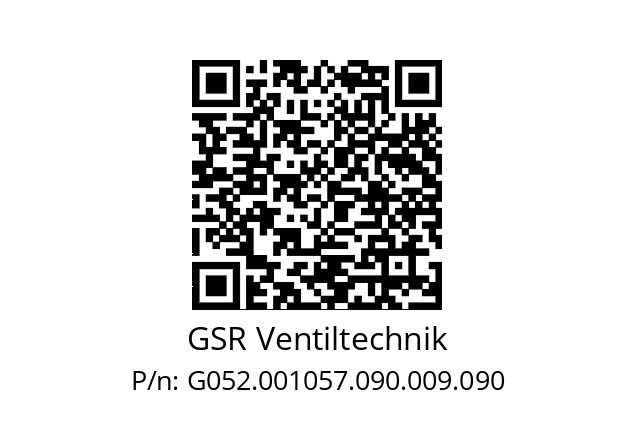   GSR Ventiltechnik G052.001057.090.009.090