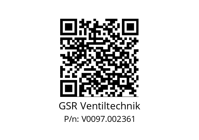   GSR Ventiltechnik V0097.002361