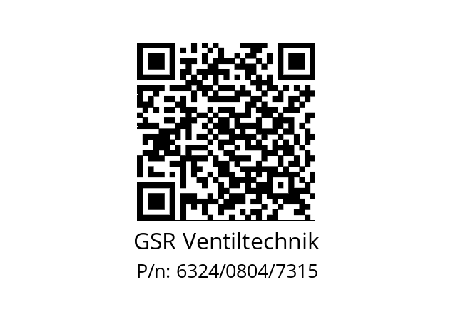   GSR Ventiltechnik 6324/0804/7315