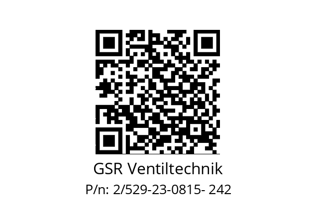   GSR Ventiltechnik 2/529-23-0815- 242