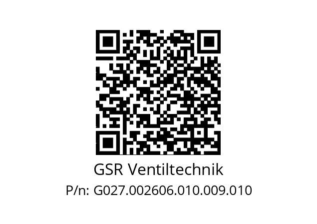   GSR Ventiltechnik G027.002606.010.009.010