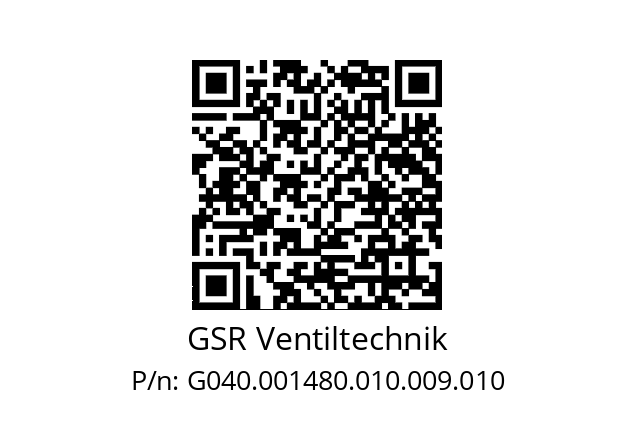   GSR Ventiltechnik G040.001480.010.009.010