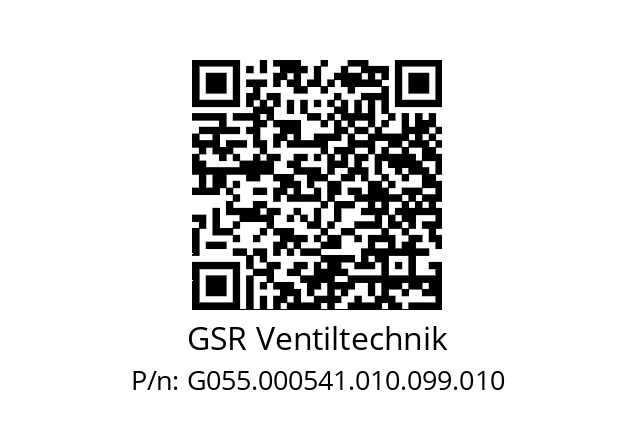   GSR Ventiltechnik G055.000541.010.099.010