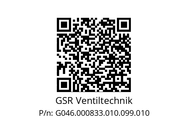   GSR Ventiltechnik G046.000833.010.099.010