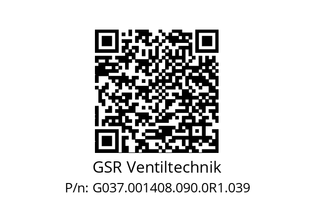   GSR Ventiltechnik G037.001408.090.0R1.039