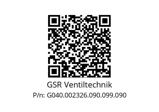   GSR Ventiltechnik G040.002326.090.099.090