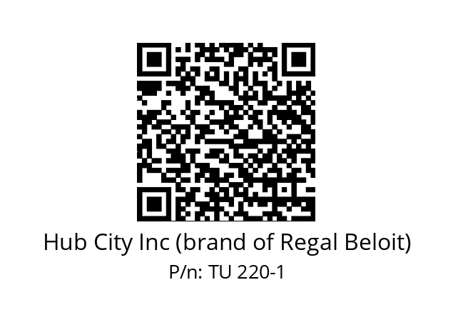   Hub City Inc (brand of Regal Beloit) TU 220-1