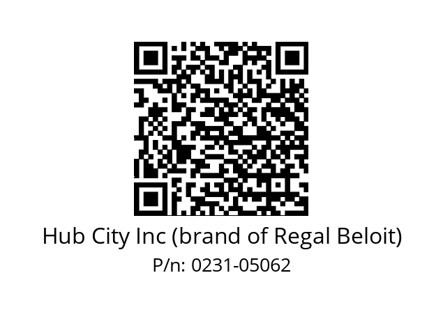   Hub City Inc (brand of Regal Beloit) 0231-05062