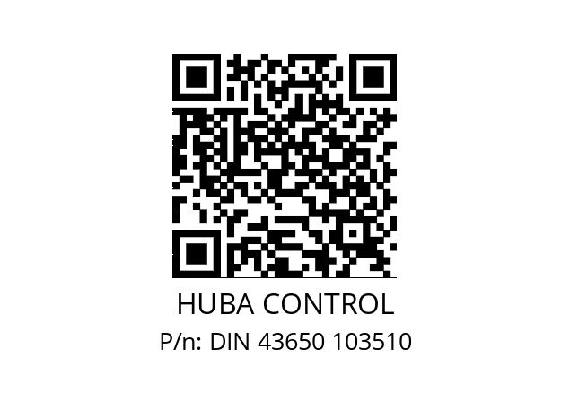   HUBA CONTROL DIN 43650 103510