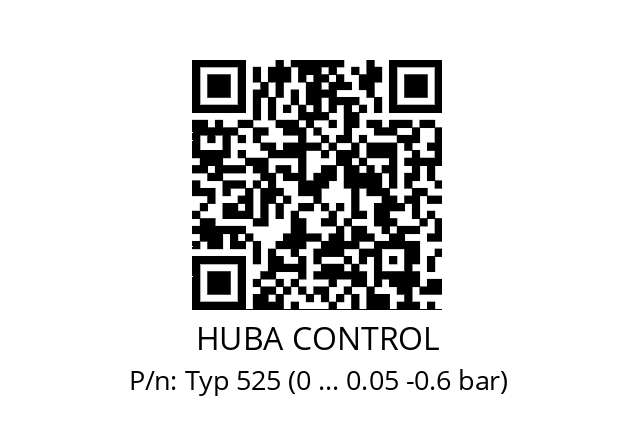   HUBA CONTROL Typ 525 (0 ... 0.05 -0.6 bar)