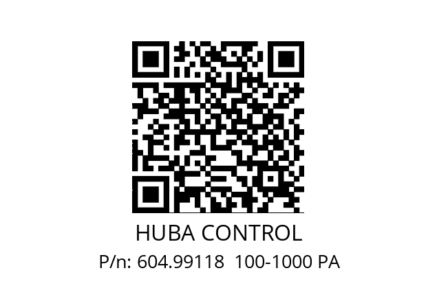   HUBA CONTROL 604.99118  100-1000 PA