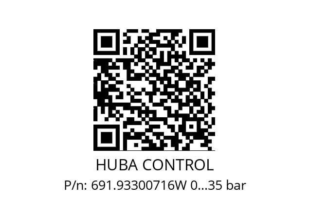   HUBA CONTROL 691.93300716W 0...35 bar