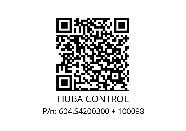   HUBA CONTROL 604.S4200300 + 100098