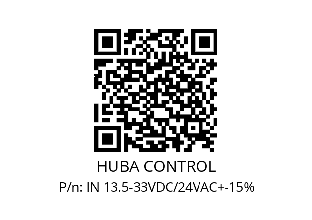   HUBA CONTROL IN 13.5-33VDC/24VAC+-15%