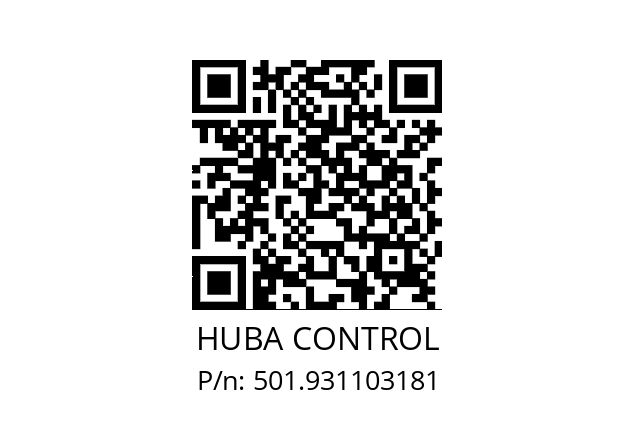   HUBA CONTROL 501.931103181