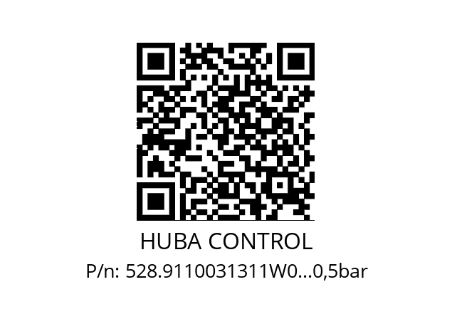   HUBA CONTROL 528.9110031311W0…0,5bar