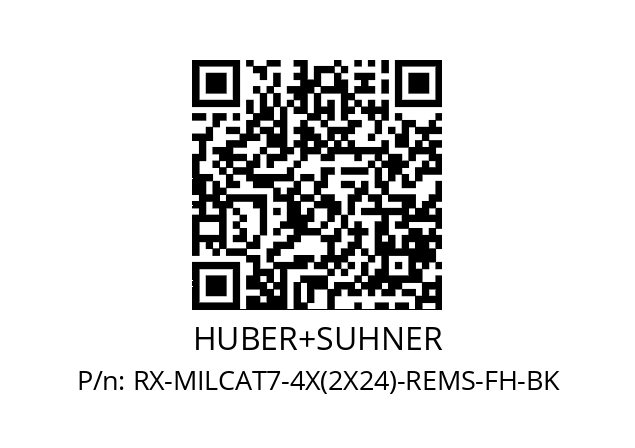   HUBER+SUHNER RX-MILCAT7-4X(2X24)-REMS-FH-BK