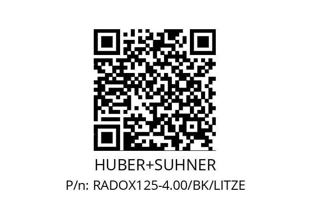   HUBER+SUHNER RADOX125-4.00/BK/LITZE