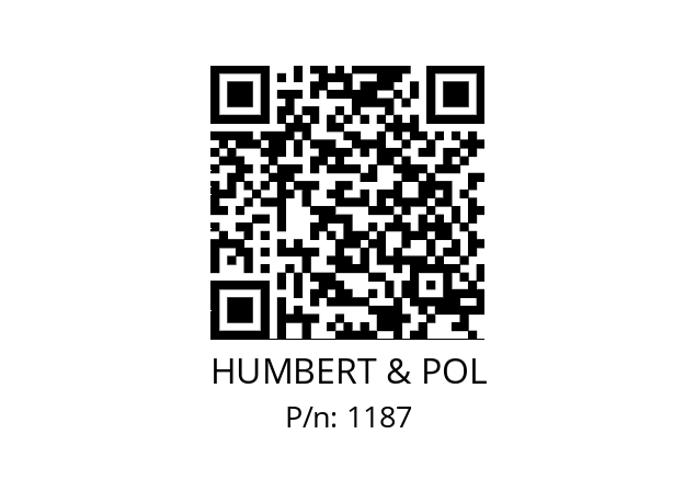   HUMBERT & POL 1187