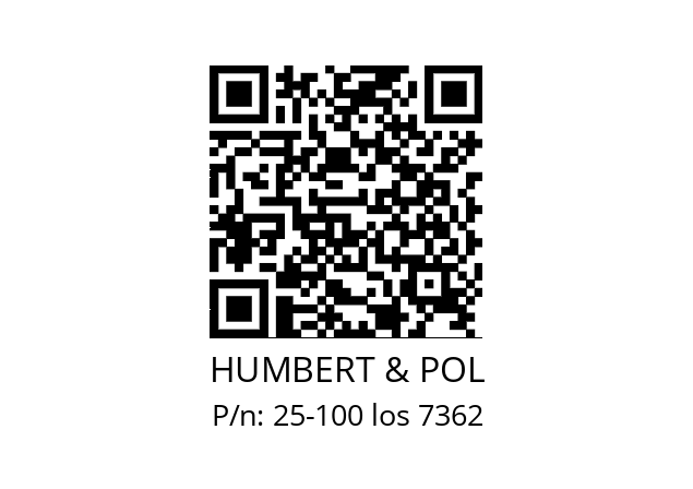   HUMBERT & POL 25-100 los 7362