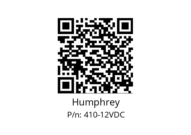   Humphrey 410-12VDC